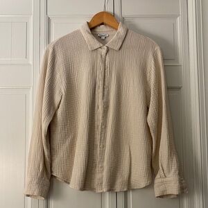 Women’s Cream Button-Up Shirt